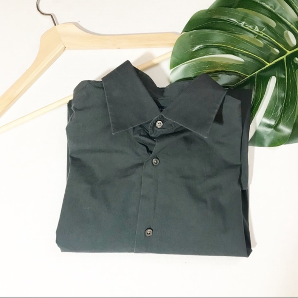 Banana Republic Gray Stretch Button Down